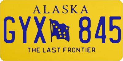AK license plate GYX845