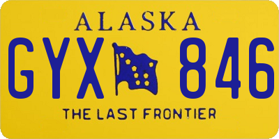 AK license plate GYX846