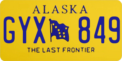 AK license plate GYX849