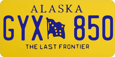 AK license plate GYX850