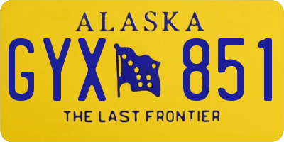 AK license plate GYX851