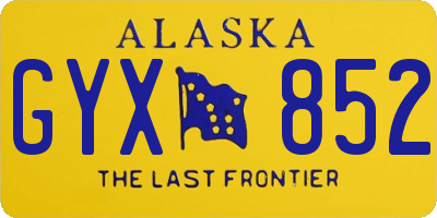 AK license plate GYX852