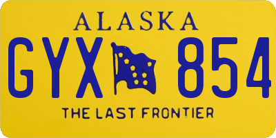 AK license plate GYX854