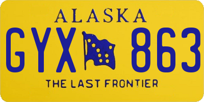 AK license plate GYX863