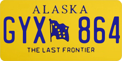 AK license plate GYX864