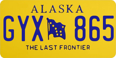 AK license plate GYX865