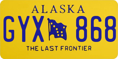 AK license plate GYX868