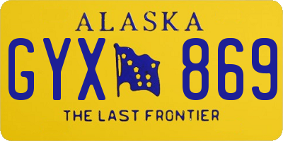 AK license plate GYX869