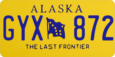 AK license plate GYX872