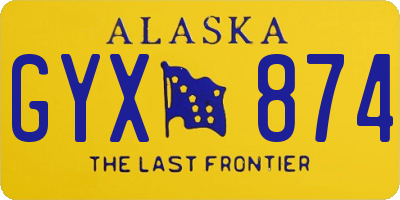 AK license plate GYX874