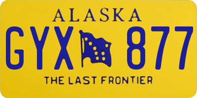 AK license plate GYX877