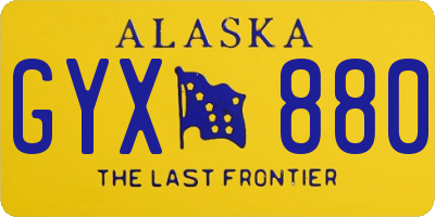 AK license plate GYX880