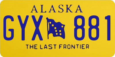 AK license plate GYX881