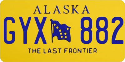 AK license plate GYX882