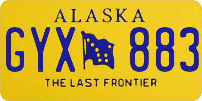 AK license plate GYX883
