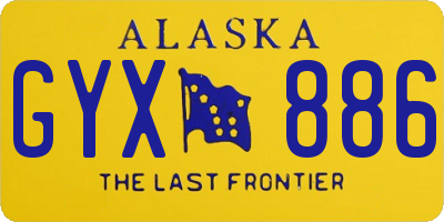 AK license plate GYX886