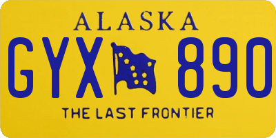 AK license plate GYX890