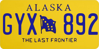 AK license plate GYX892