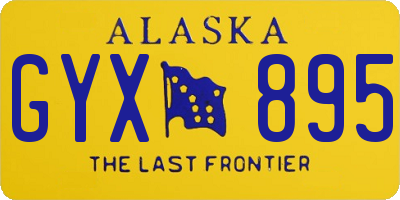AK license plate GYX895