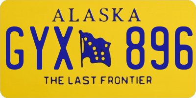AK license plate GYX896