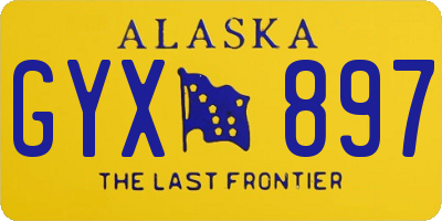 AK license plate GYX897