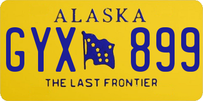 AK license plate GYX899