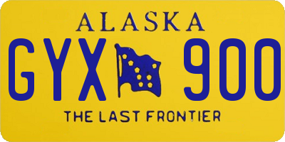 AK license plate GYX900