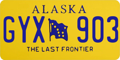 AK license plate GYX903