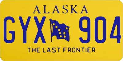 AK license plate GYX904