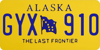 AK license plate GYX910