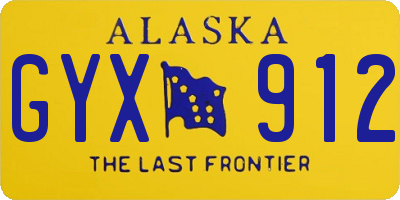 AK license plate GYX912