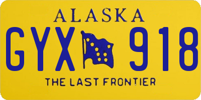 AK license plate GYX918