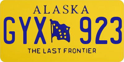 AK license plate GYX923