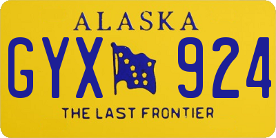 AK license plate GYX924