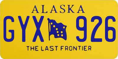 AK license plate GYX926
