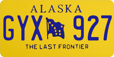 AK license plate GYX927