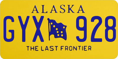 AK license plate GYX928