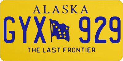 AK license plate GYX929