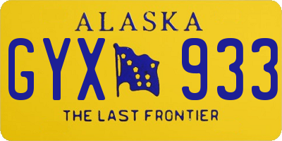 AK license plate GYX933