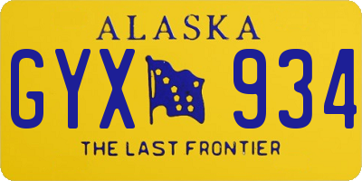 AK license plate GYX934