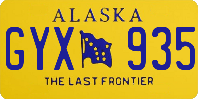 AK license plate GYX935