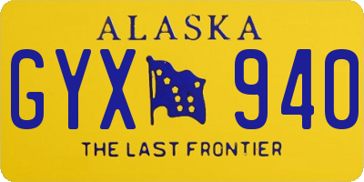 AK license plate GYX940