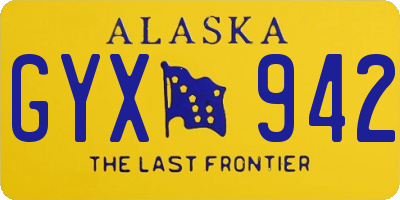 AK license plate GYX942