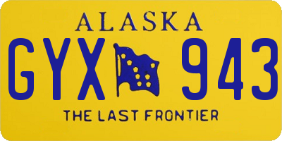 AK license plate GYX943