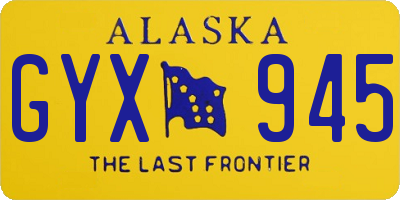 AK license plate GYX945