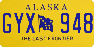 AK license plate GYX948