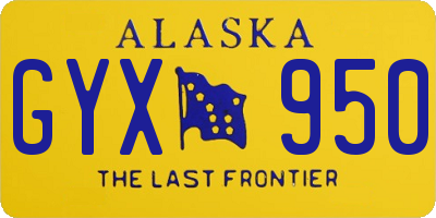 AK license plate GYX950