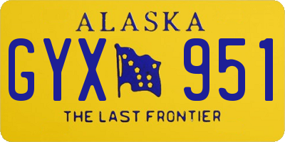 AK license plate GYX951