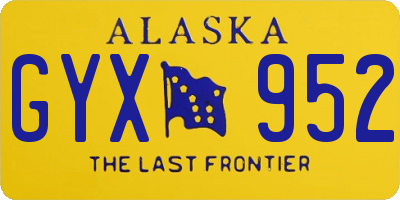 AK license plate GYX952
