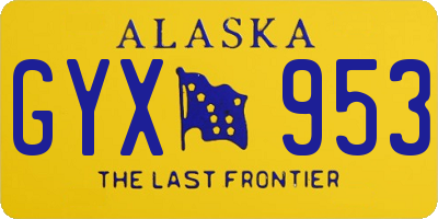 AK license plate GYX953